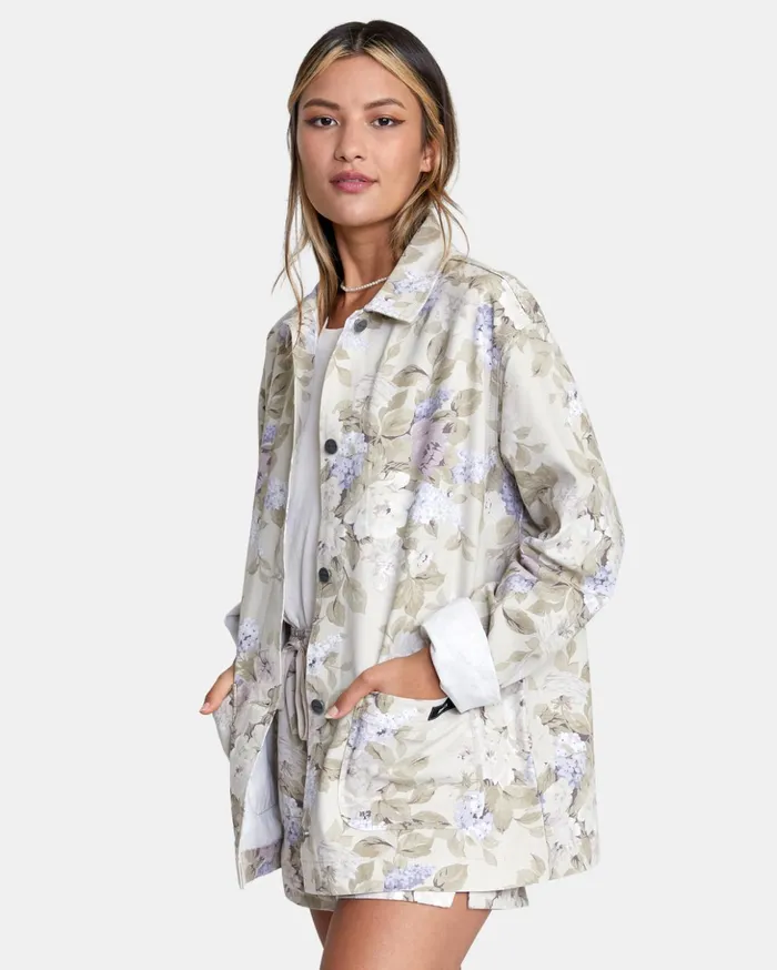 RVCA Jackets Chorelist Oversized Jacket Oatmeal 8211 Women