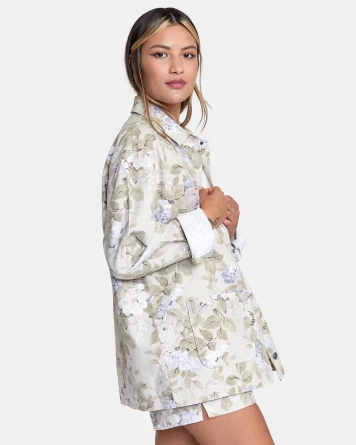 RVCA Jackets Chorelist Oversized Jacket Oatmeal 8211 Women