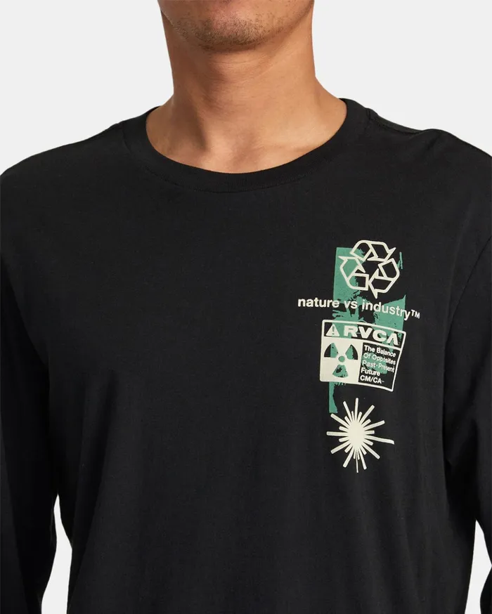 RVCA Long Sleeves Infografik Long Sleeve Tee Black 8211 Men