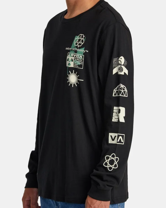 RVCA Long Sleeves Infografik Long Sleeve Tee Black 8211 Men