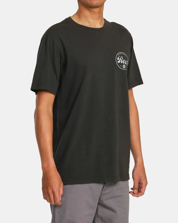RVCA Long Sleeves Pils Long Sleeve TShirt Pirate Black 8211 Men