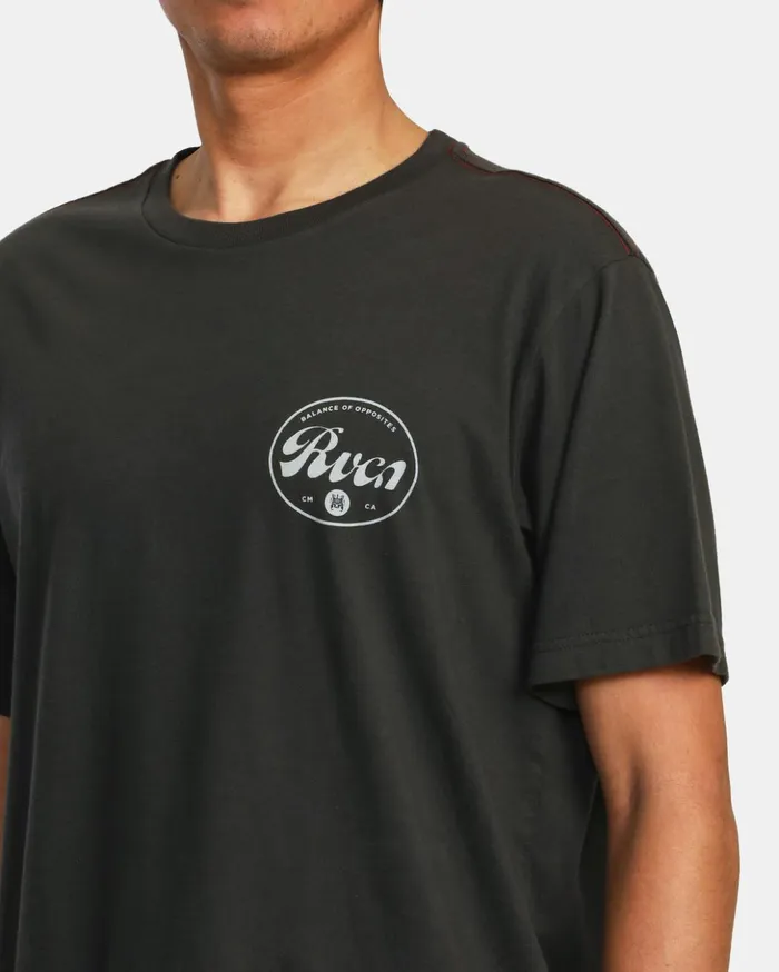 RVCA Long Sleeves Pils Long Sleeve TShirt Pirate Black 8211 Men