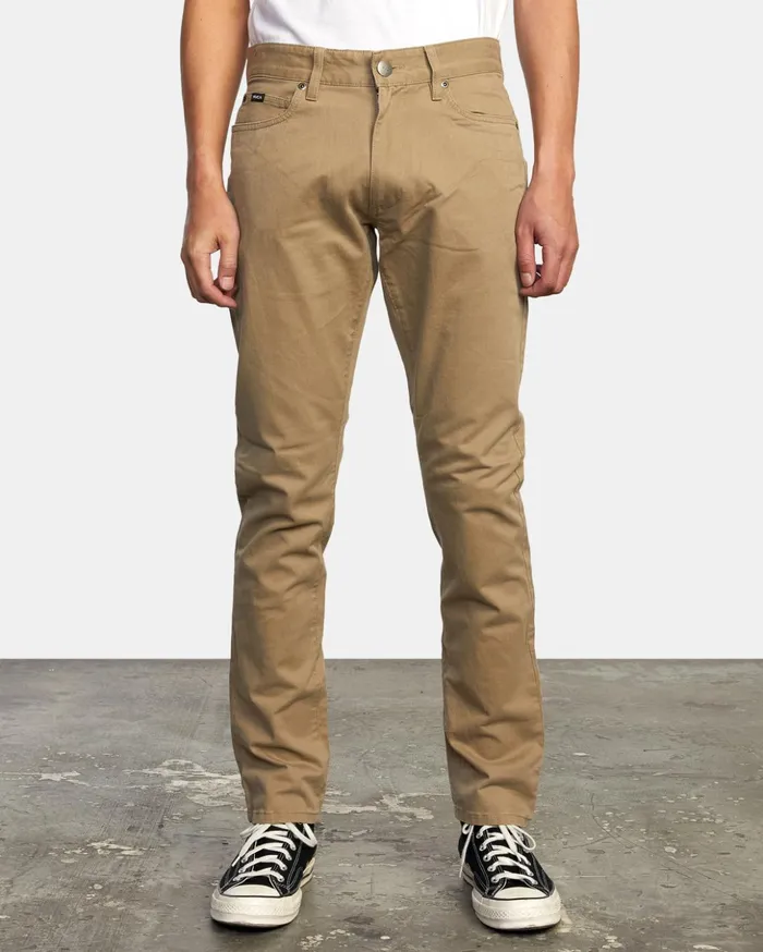 RVCA Pants Daggers Slim Fit Twill Pants Wood 8211 Men