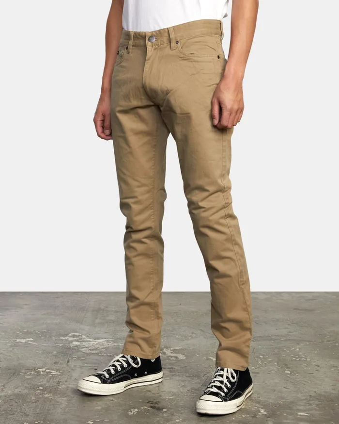 RVCA Pants Daggers Slim Fit Twill Pants Wood 8211 Men