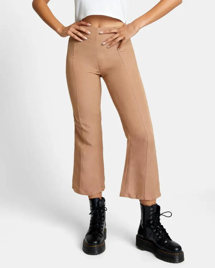 RVCA Pants Drip HighWaisted Pants Wood 8211 Women