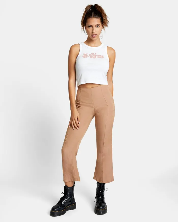 RVCA Pants Drip HighWaisted Pants Wood 8211 Women