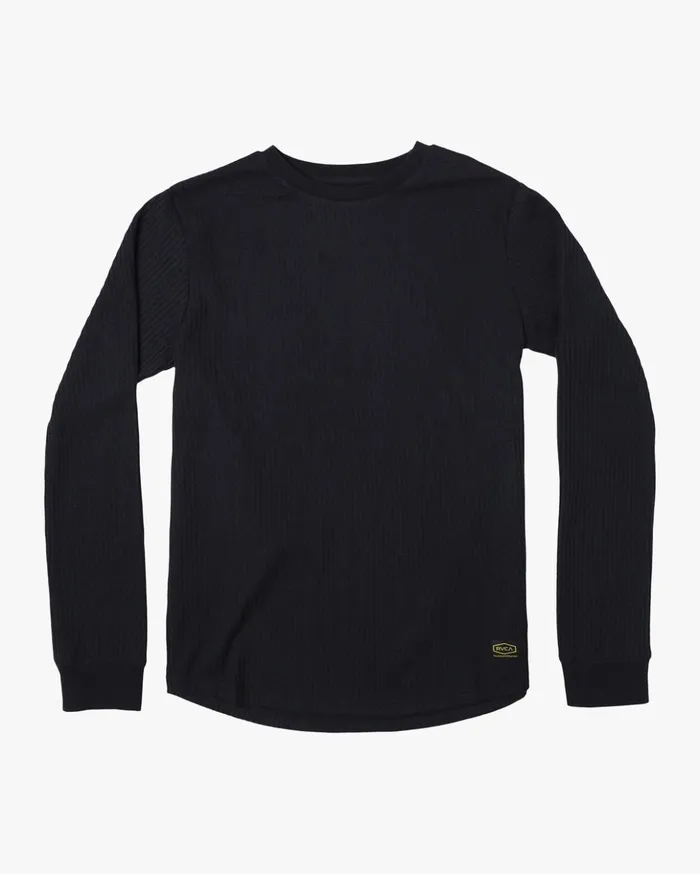 RVCA Shirts Flannels Day Shift Long Sleeve Thermal Shirt Black 8211 Men