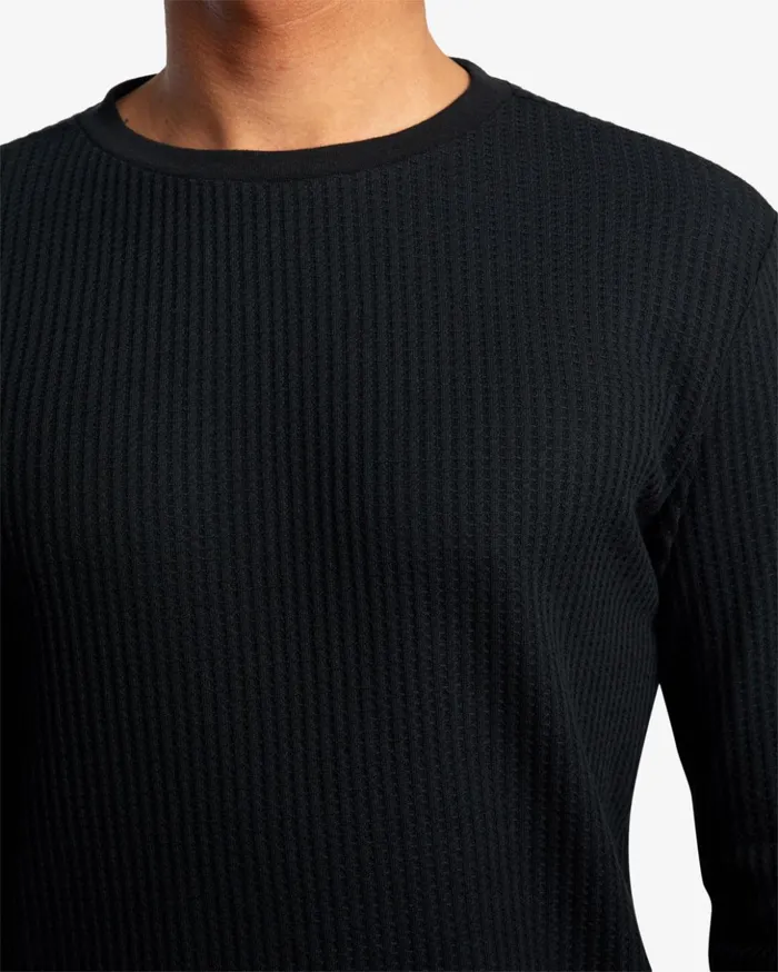 RVCA Shirts Flannels Day Shift Long Sleeve Thermal Shirt Black 8211 Men