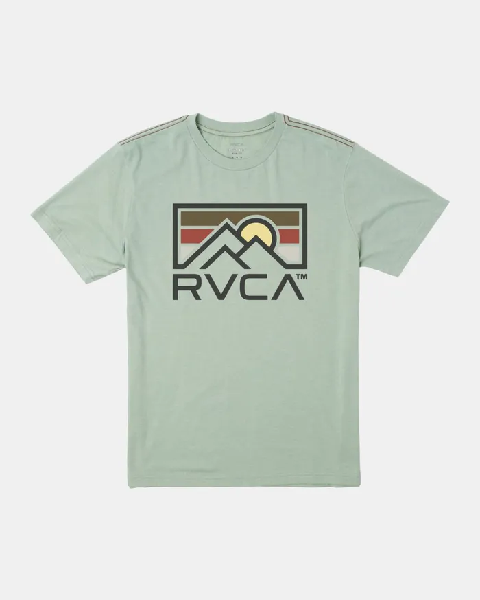 RVCA Short Sleeves Horizon Ind Tee Green Haze 8211 Men