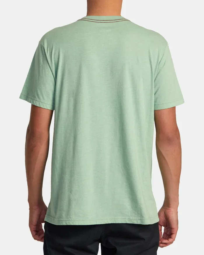 RVCA Short Sleeves Horizon Ind Tee Green Haze 8211 Men