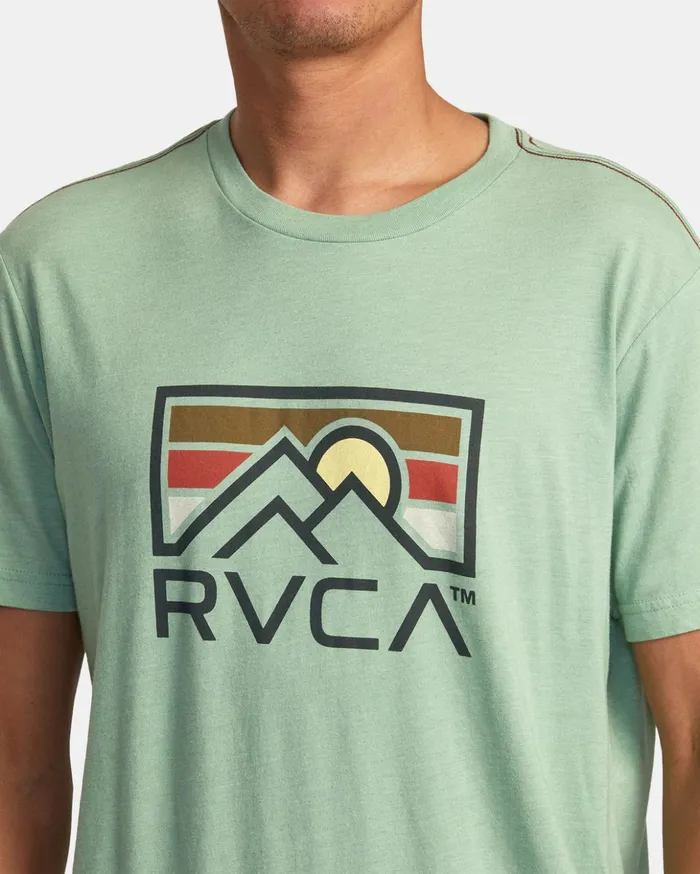 RVCA Short Sleeves Horizon Ind Tee Green Haze 8211 Men