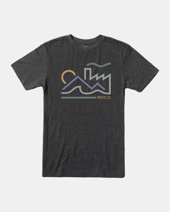 RVCA Short Sleeves Indust TShirt Black 8211 Men