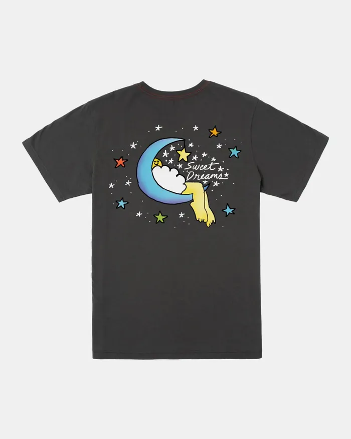RVCA Short Sleeves Jesse Lortz Sweet Dreams Tee Pirate Black 8211 Men
