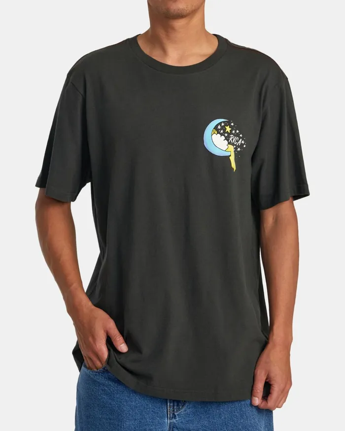 RVCA Short Sleeves Jesse Lortz Sweet Dreams Tee Pirate Black 8211 Men