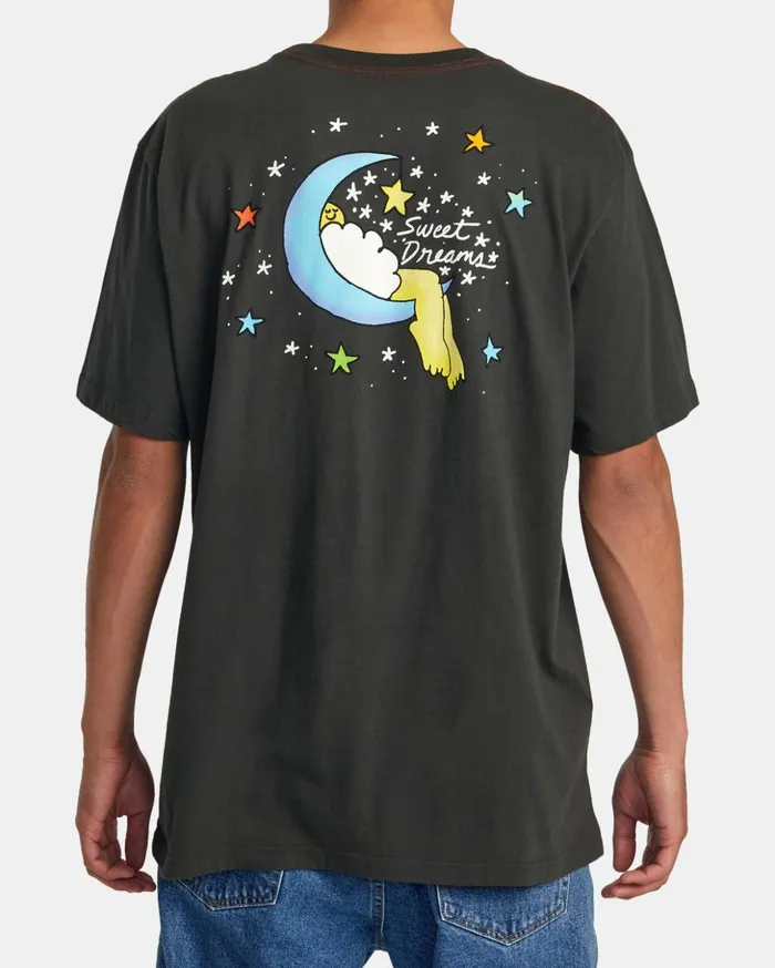 RVCA Short Sleeves Jesse Lortz Sweet Dreams Tee Pirate Black 8211 Men