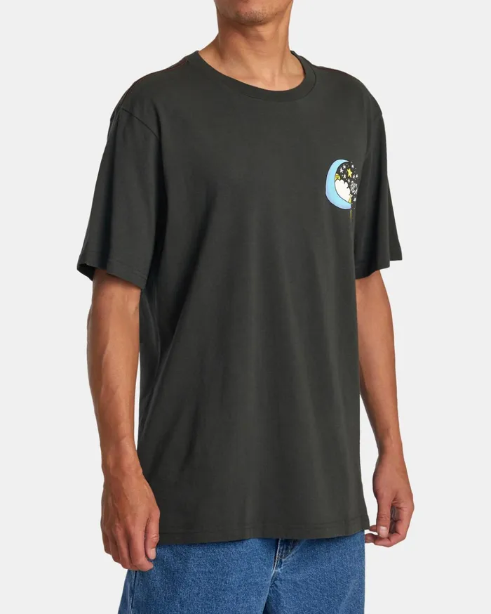 RVCA Short Sleeves Jesse Lortz Sweet Dreams Tee Pirate Black 8211 Men