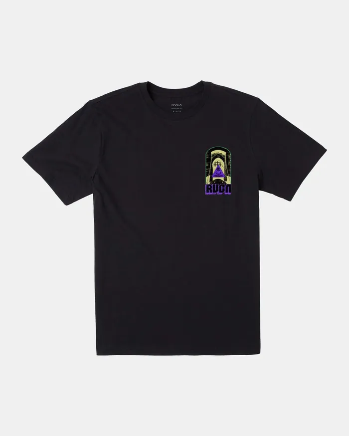RVCA Short Sleeves Keep Kreeper TShirt Black 8211 Men