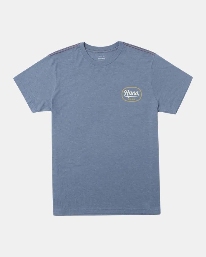 RVCA Short Sleeves Pantero TShirt Industrial Blue 8211 Men