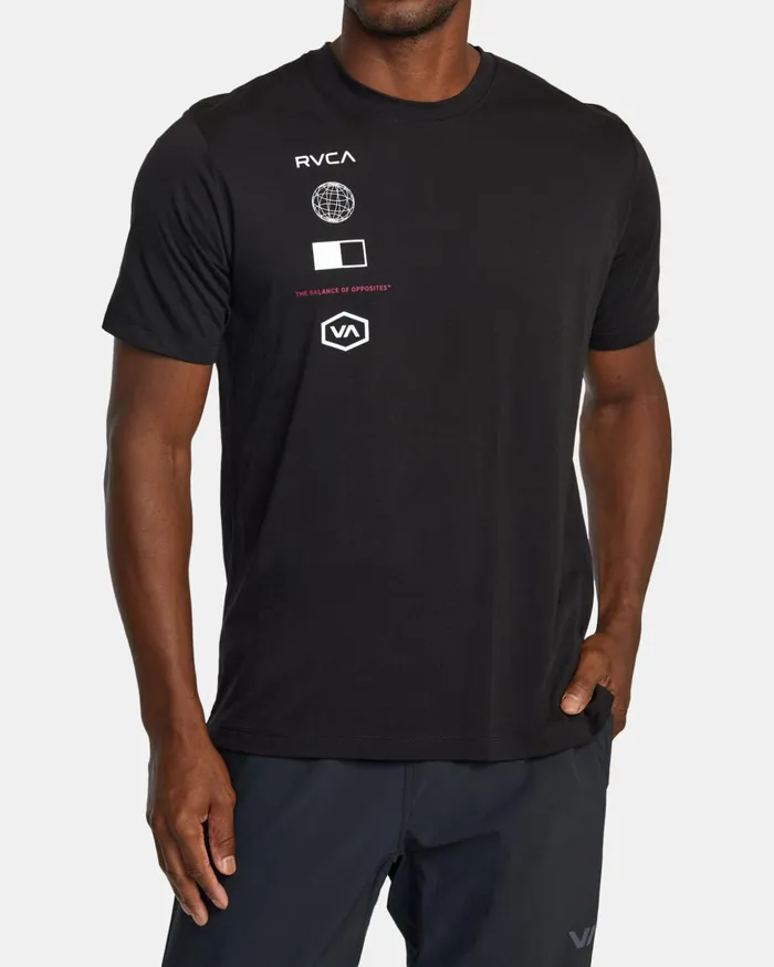 RVCA Short Sleeves RVCA Arena TShirt Black 8211 Men