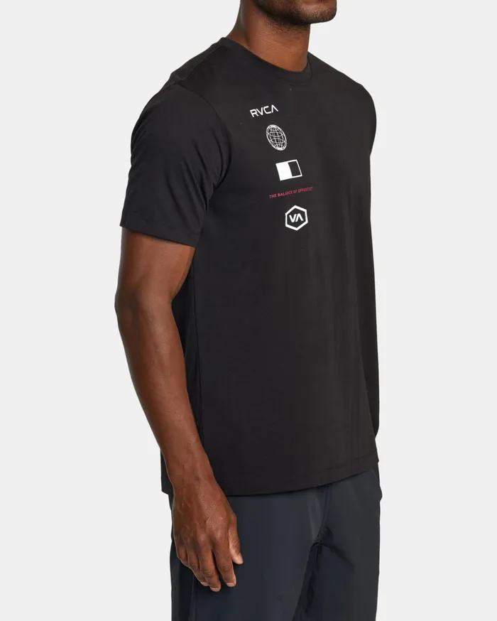 RVCA Short Sleeves RVCA Arena TShirt Black 8211 Men