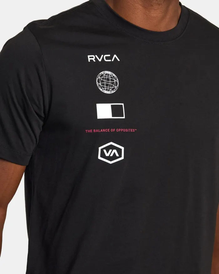 RVCA Short Sleeves RVCA Arena TShirt Black 8211 Men