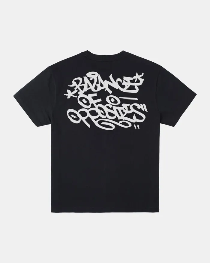 RVCA Short Sleeves RVCA Tag TShirt Black 8211 Men