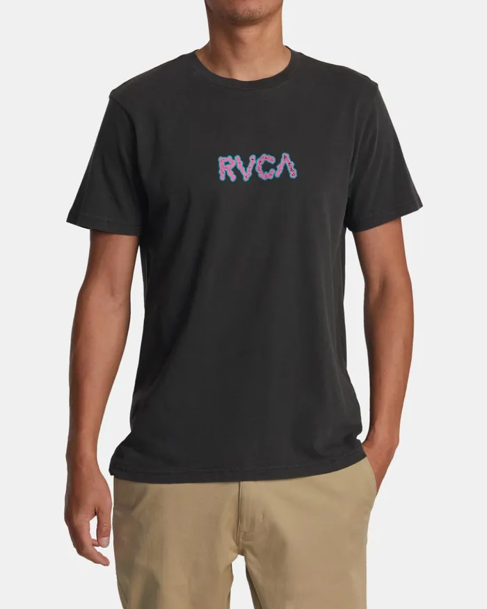 RVCA Short Sleeves Static Tee Pirate Black 8211 Men