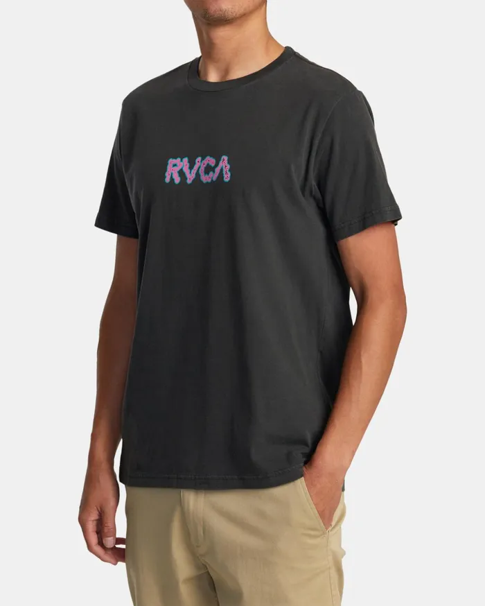 RVCA Short Sleeves Static Tee Pirate Black 8211 Men