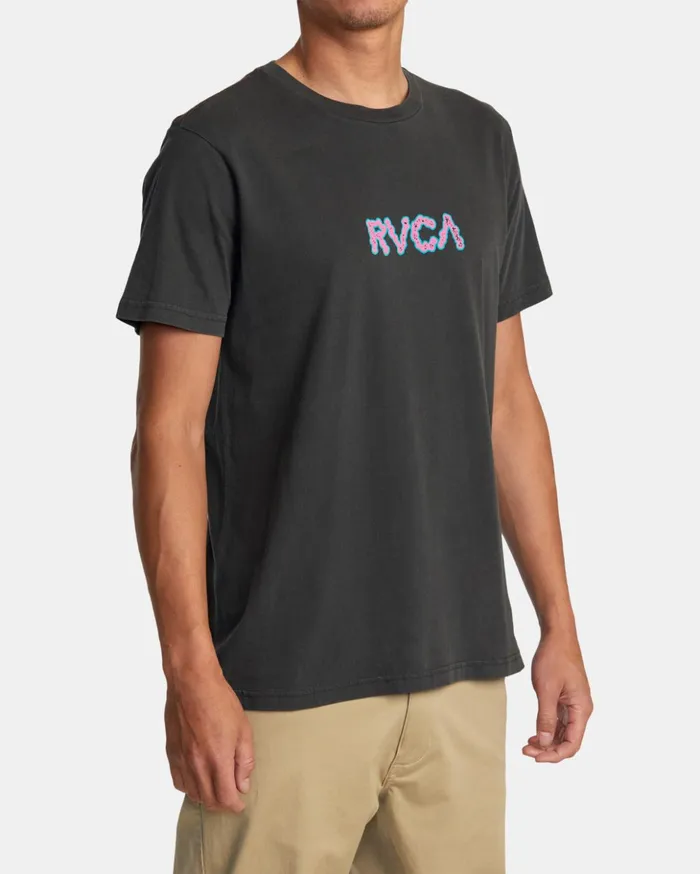 RVCA Short Sleeves Static Tee Pirate Black 8211 Men