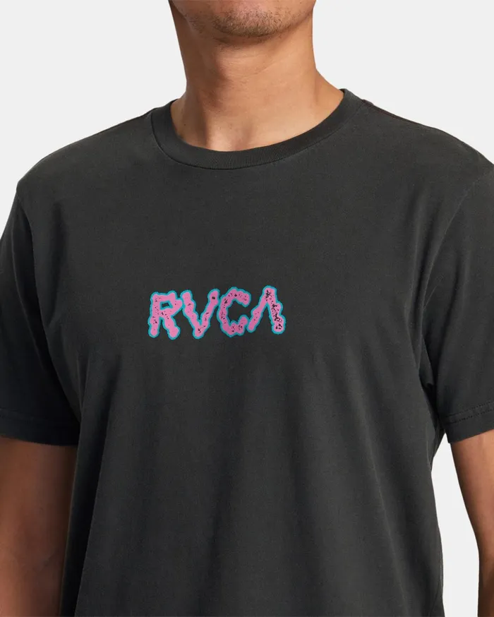 RVCA Short Sleeves Static Tee Pirate Black 8211 Men