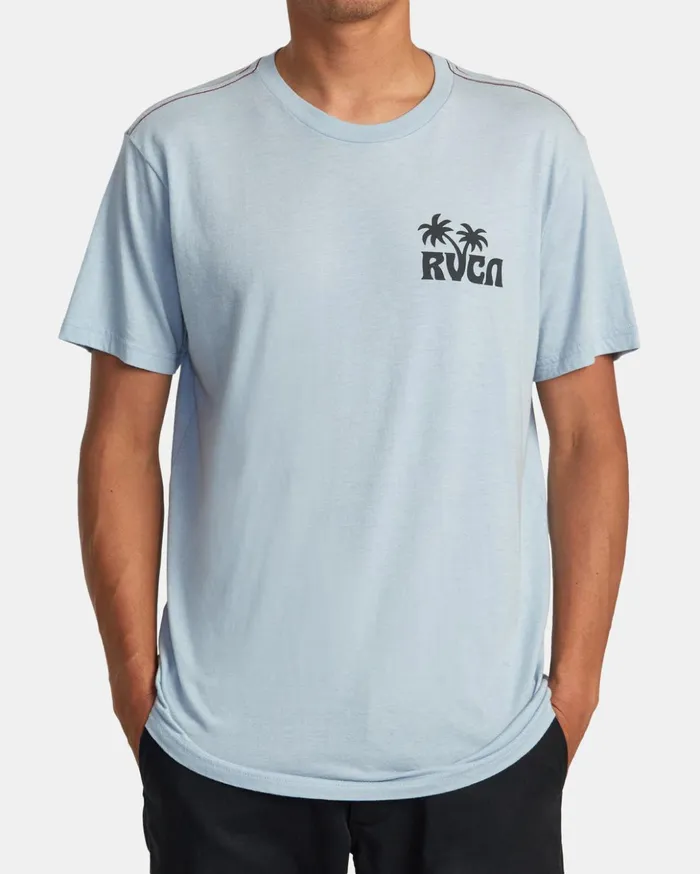 RVCA Short Sleeves Sundowner Tee Deja Blue 8211 Men
