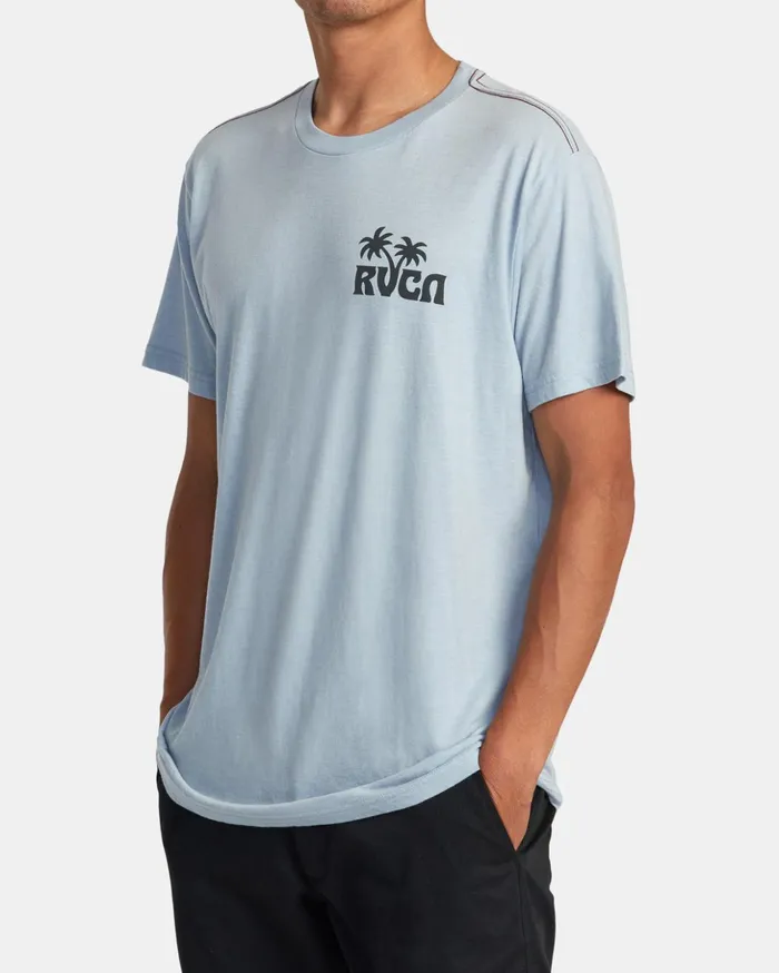 RVCA Short Sleeves Sundowner Tee Deja Blue 8211 Men