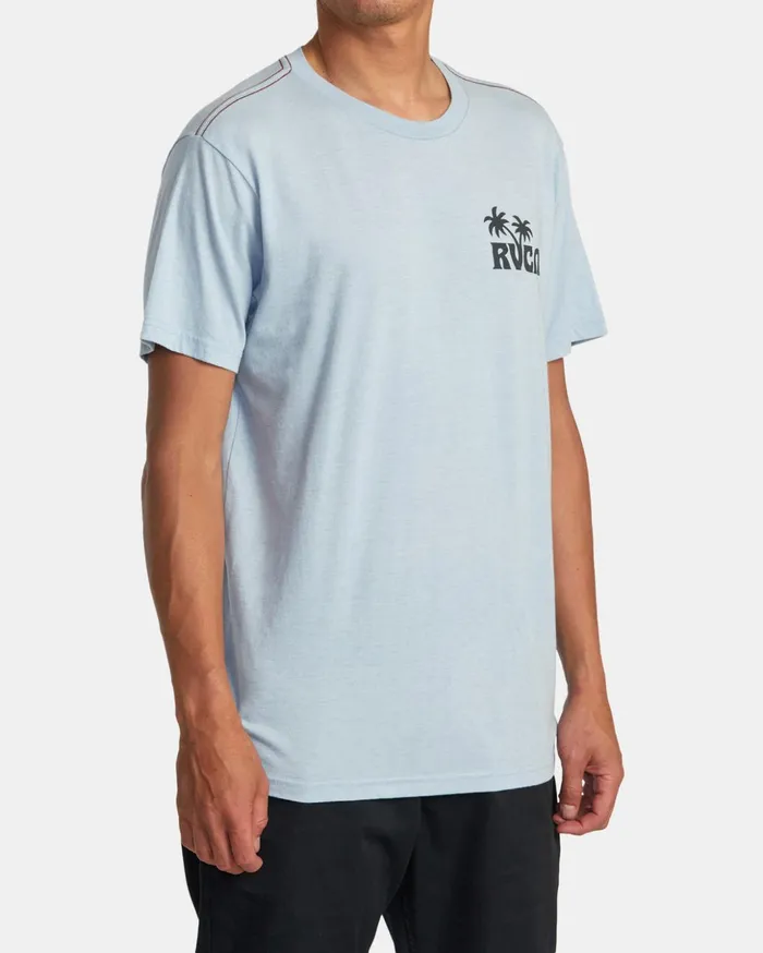 RVCA Short Sleeves Sundowner Tee Deja Blue 8211 Men