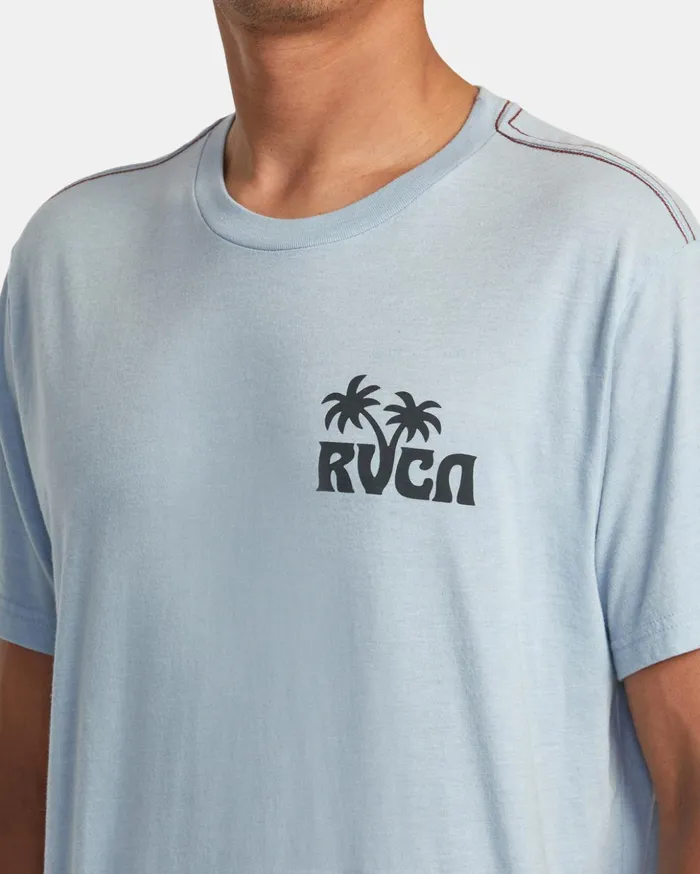 RVCA Short Sleeves Sundowner Tee Deja Blue 8211 Men