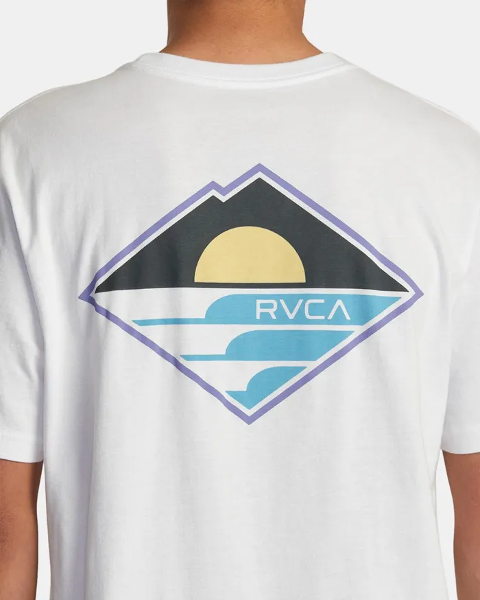 RVCA Short Sleeves Sunswell Tee White 8211 Men