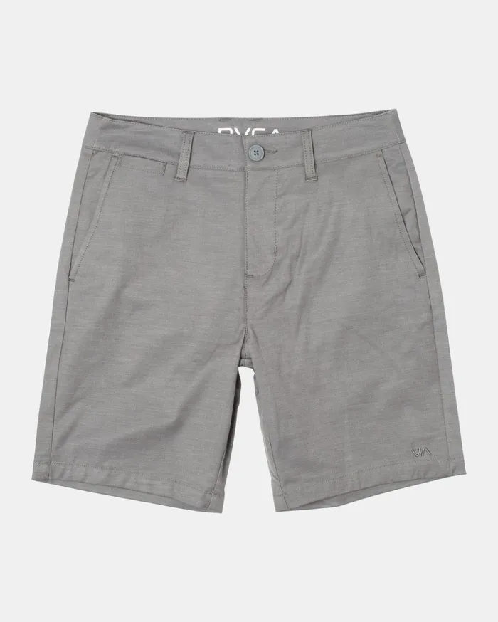 RVCA Shorts Boy039s Back In Hybrid 19034 Shorts Athletic Heather 8211 Boys
