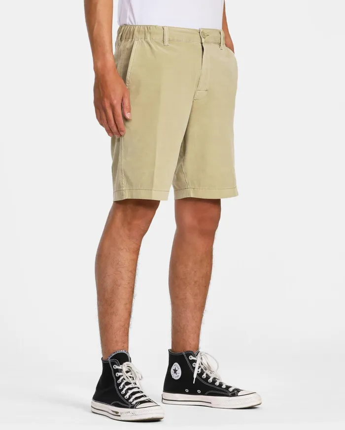 RVCA Shorts Hybrids All Time Coastal Rinsed Hybrid 19034 Shorts Khaki 8211 Men RVCA Shorts Hybrids All Time Coastal Rinsed Hybrid 19034 Shorts Khaki 8211 Men