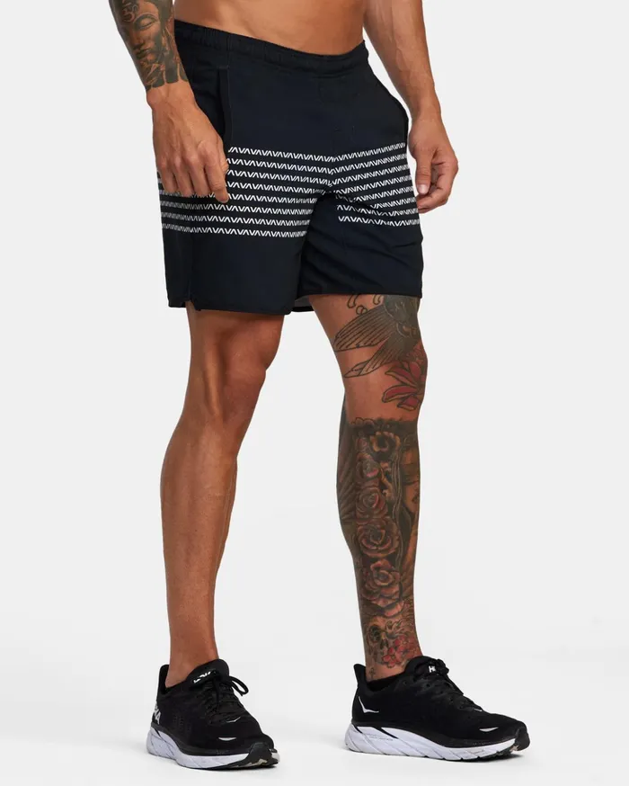 RVCA Shorts Hybrids YOGGER STRETCH ATHLETIC SHORTS 17034 Blackwhite 8211 Men