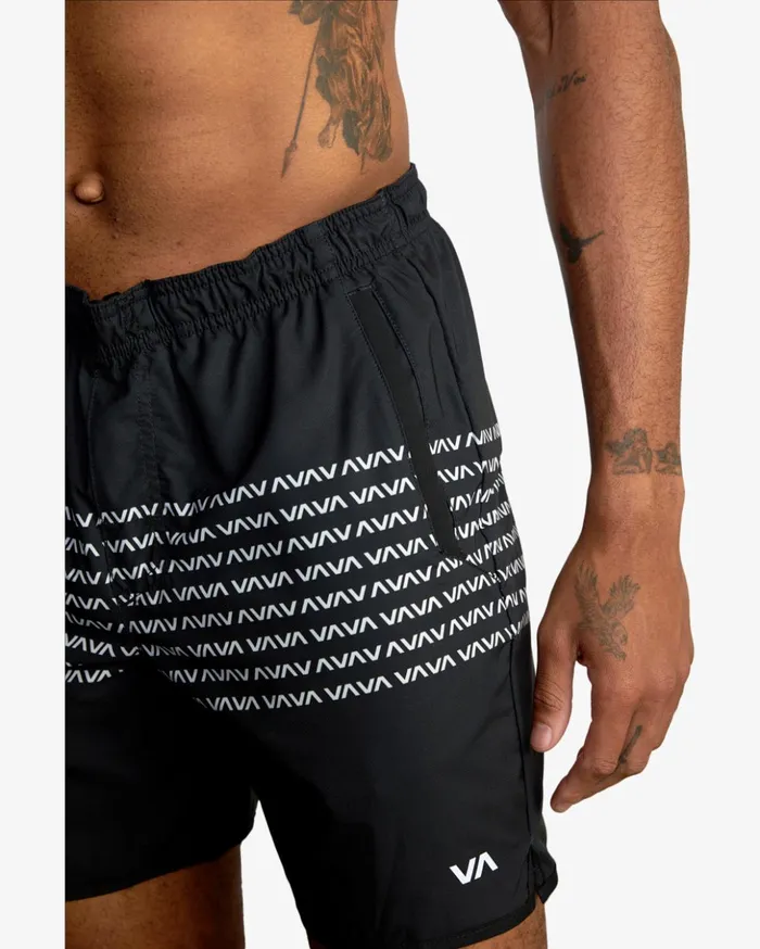 RVCA Shorts Hybrids YOGGER STRETCH ATHLETIC SHORTS 17034 Blackwhite 8211 Men