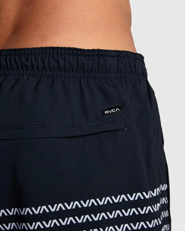 RVCA Shorts Hybrids YOGGER STRETCH ATHLETIC SHORTS 17034 Blackwhite 8211 Men