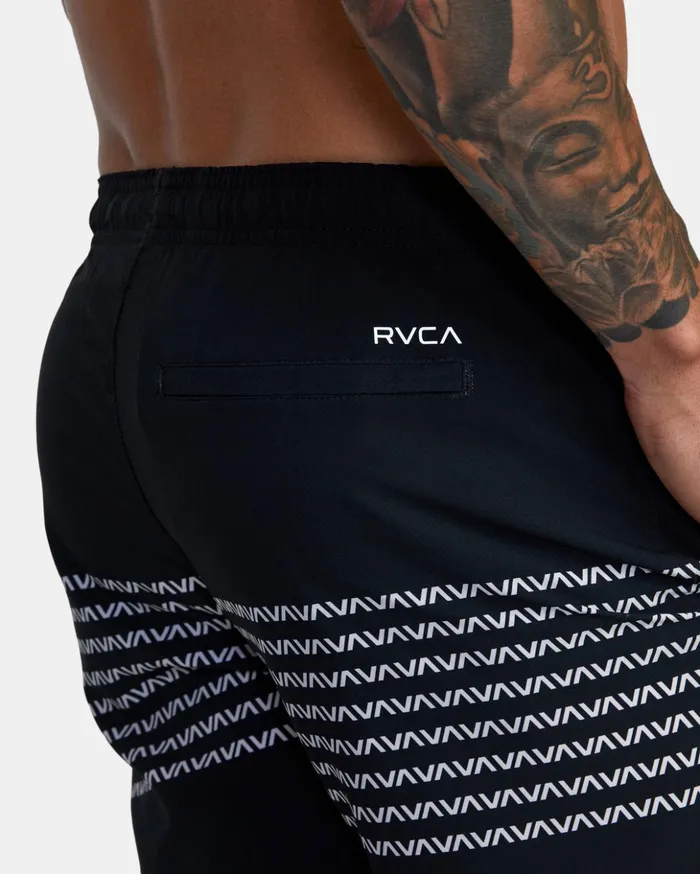 RVCA Shorts Hybrids YOGGER STRETCH ATHLETIC SHORTS 17034 Blackwhite 8211 Men