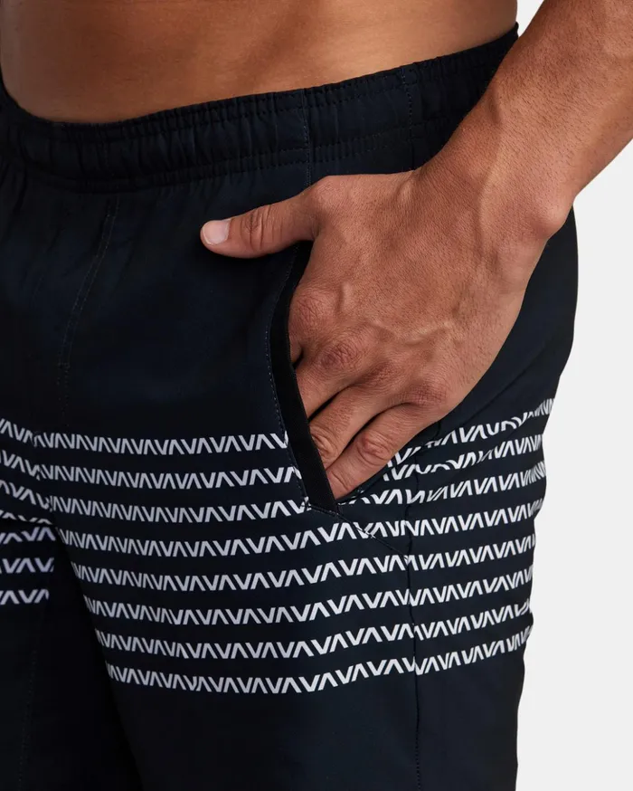 RVCA Shorts Hybrids YOGGER STRETCH ATHLETIC SHORTS 17034 Blackwhite 8211 Men