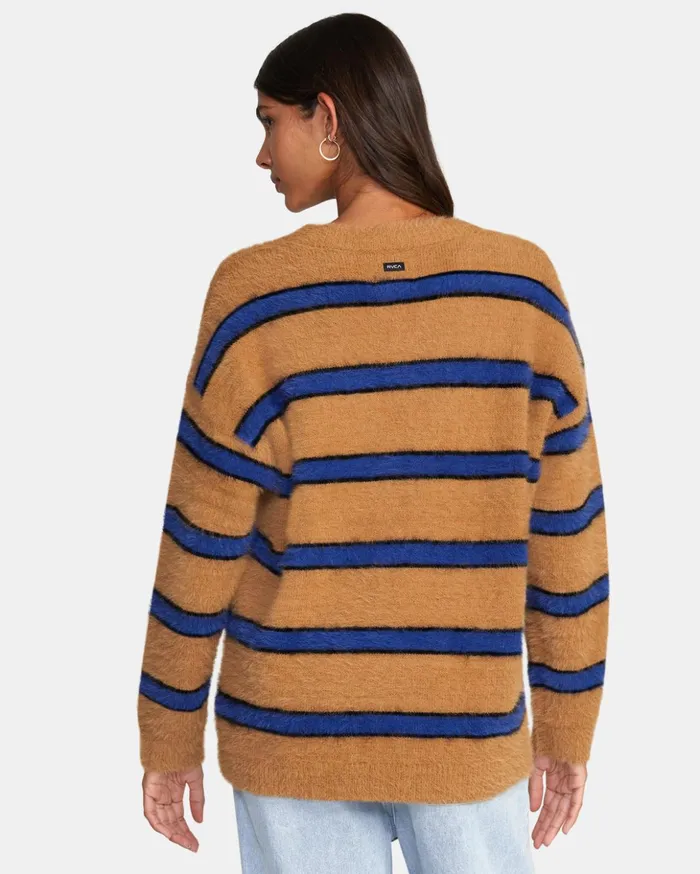 RVCA Sweaters Here We Are Cardigan Sweater Tobacco 8211 Women