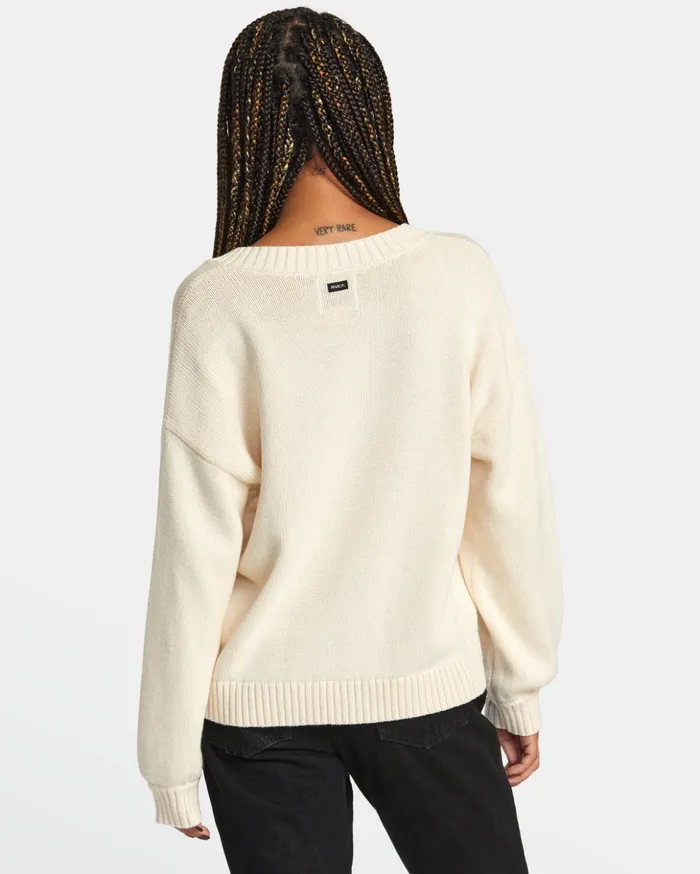 RVCA Sweaters Long Distance Sweater Latte 8211 Women