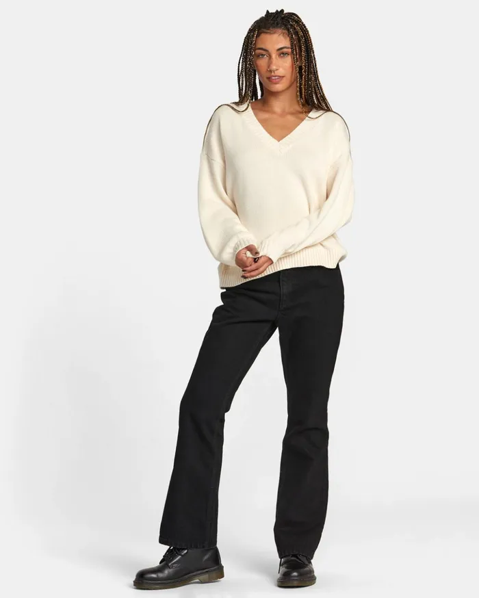 RVCA Sweaters Long Distance Sweater Latte 8211 Women