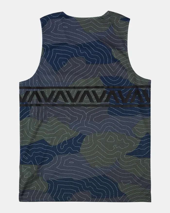 RVCA Tank Tops Hawaii Taro Mesh Tank Top Hawaii Topo Camo 8211 Men