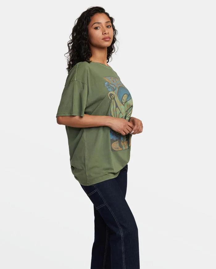 RVCA Tees Tanks Embrace Change TShirt Leaf 8211 Women