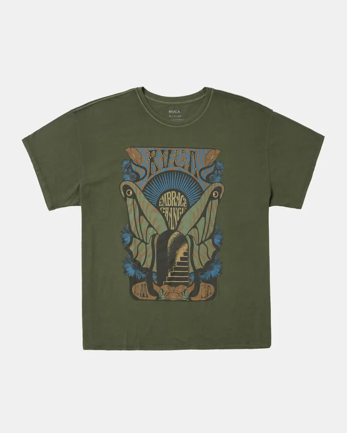 RVCA Tees Tanks Embrace Change TShirt Leaf 8211 Women