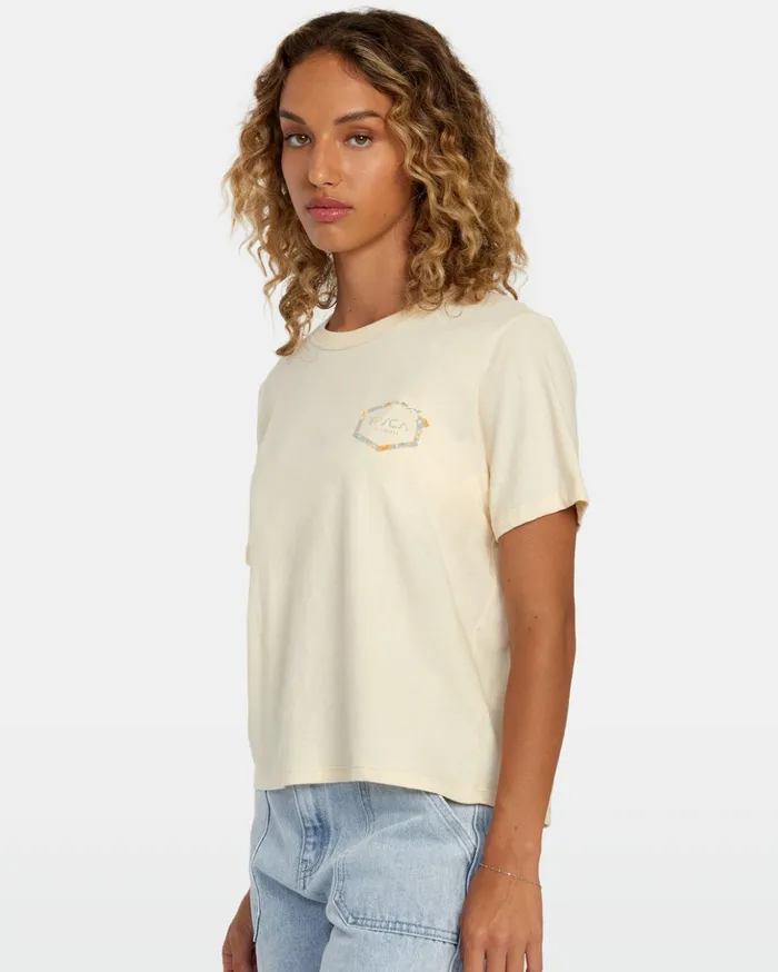 RVCA Tees Tanks Hawaii Hex Tee Cream 8211 Women