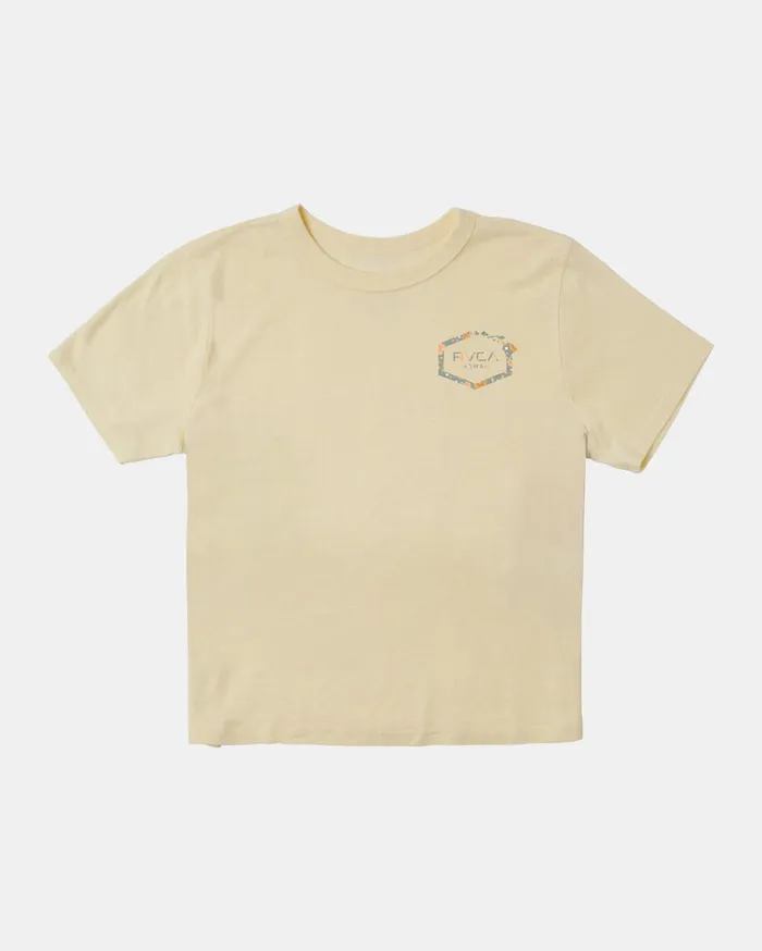 RVCA Tees Tanks Hawaii Hex Tee Cream 8211 Women